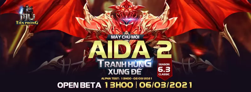 Mu Tiên Phong ra mắt máy chủ AIDA2 - season 6.3 vào ngày 6/3