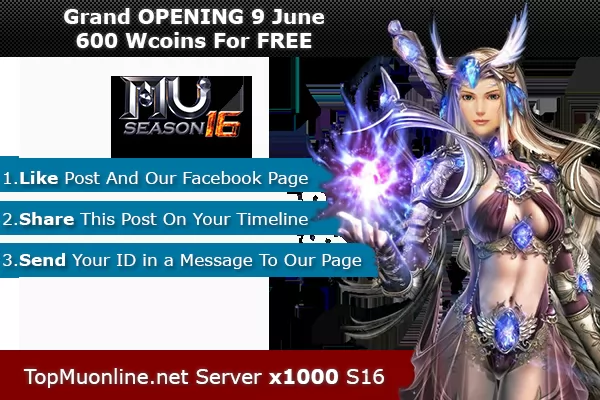 ▶ Top Mu Online ▶ Season 16 ▶ New Open!