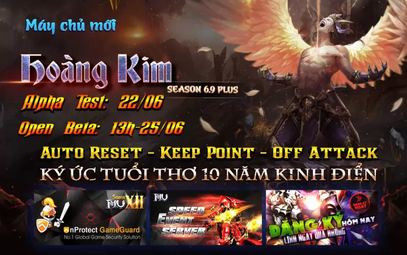 ⚔️ Mu Việt Nam ⚔️ - Máy Chủ Hoàng Kim Alphatest: 22/6 Open: 25/6, Auto Reset, Keep Point, Off Attack